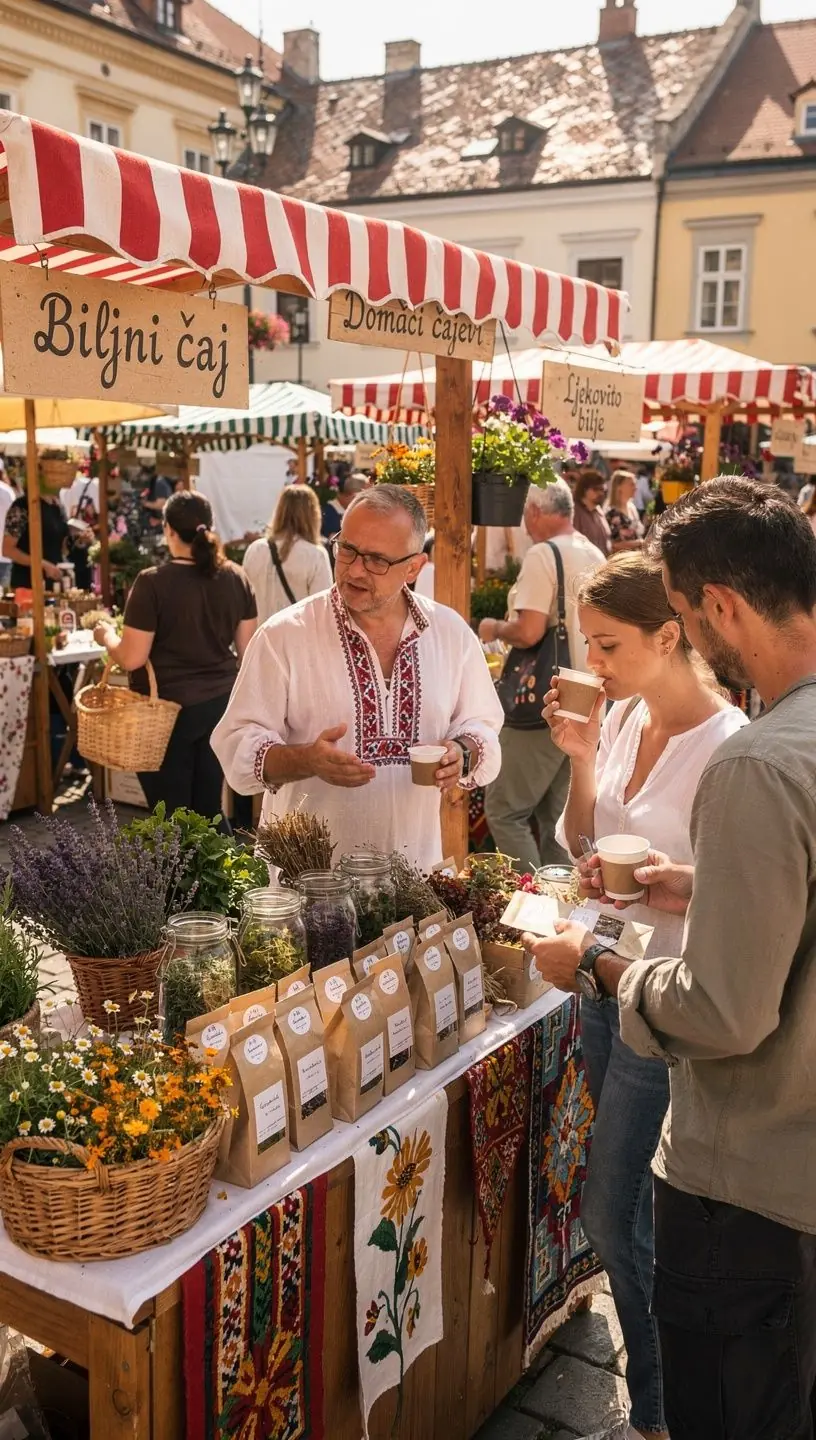 Čajna ceremonija s prijateljima u vrtu.