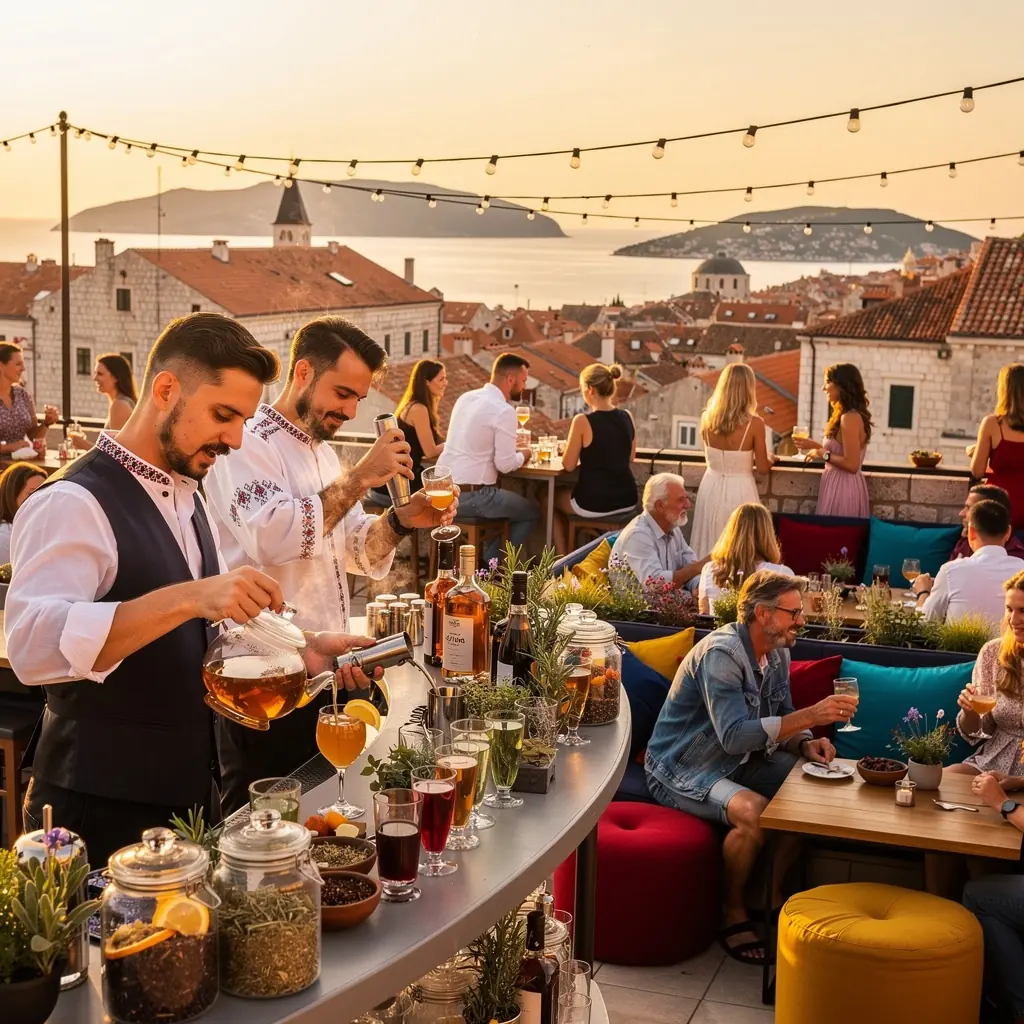 Zeleni čaj s limunom i svježim začinskim biljem.